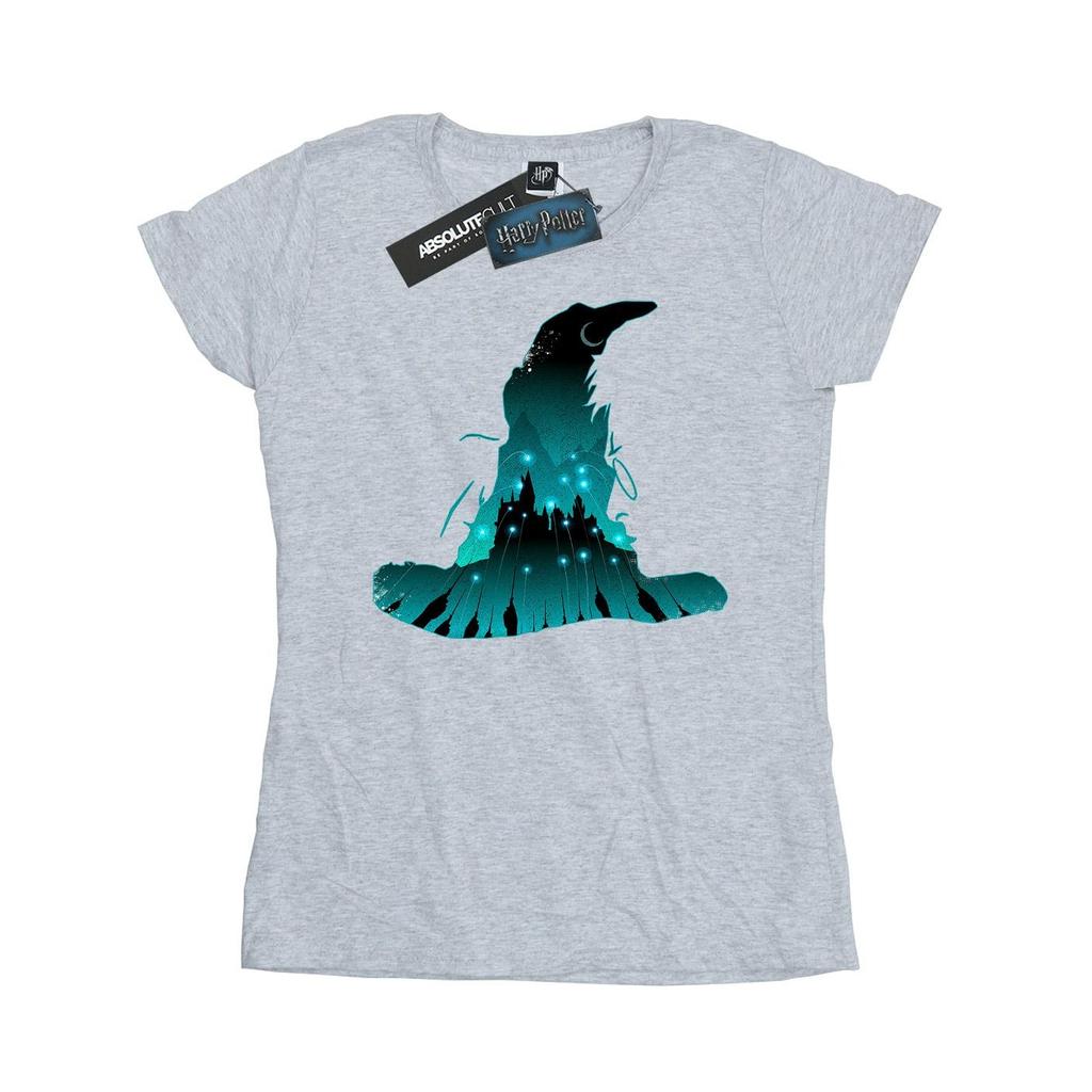 Harry Potter Womens/Ladies Hogwarts Silhouette Cotton T-Shirt