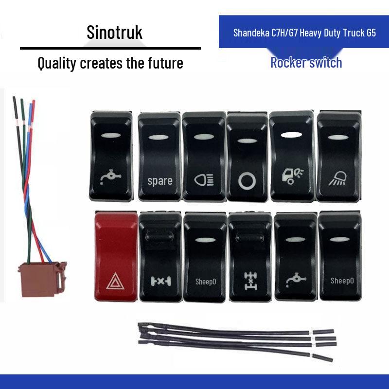 Rocker Switch for Shandeka C7H/G7 Heavy Duty Truck G5 Water Spray Modification Alarm