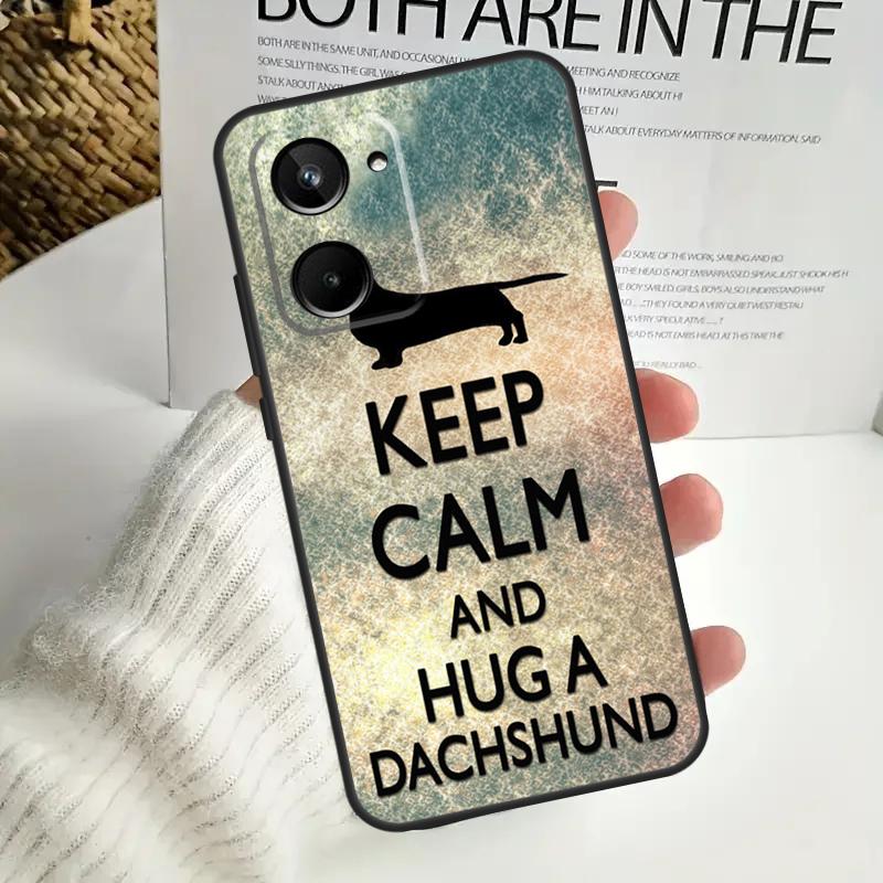 Sausage Dog Dachshund Quotes For Realme C75 C55 C71 C53 C67 C61 C33 C63 C51 C65 15 GT7 Pro 10 11 12 13 14 Pro Plus Case