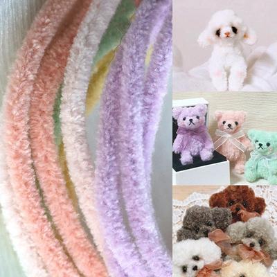 15 мм x 1 м лист DIY коралловый бархат синель палочки стержень трубоочиститель для создания милой собаки щенка кошки креативная детская игрушка милый