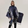 Versatile Travel Shawl, Cold-Proof And Warm In Spring And Autumn, With Thickened Fringed Split Cloak