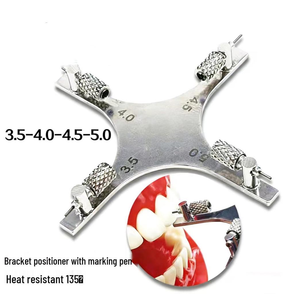 Линейка для измерения высоты брекетов с маркировочным маркером - Нержавеющая сталь