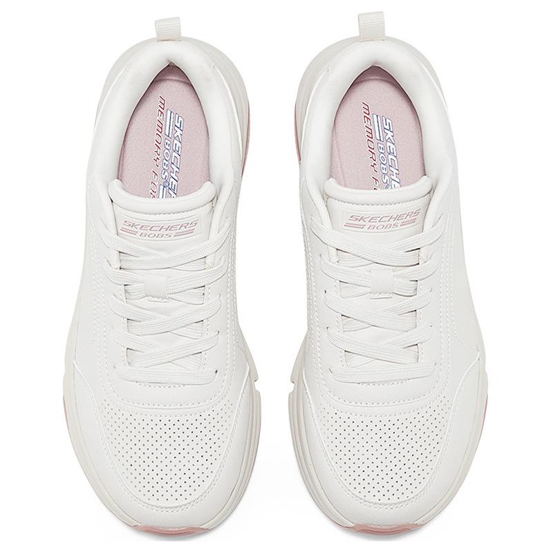 Skechers Bobs Удобные Универсальные Низкие Повседневные Кроссовки Женские Белые 117581-OFWT