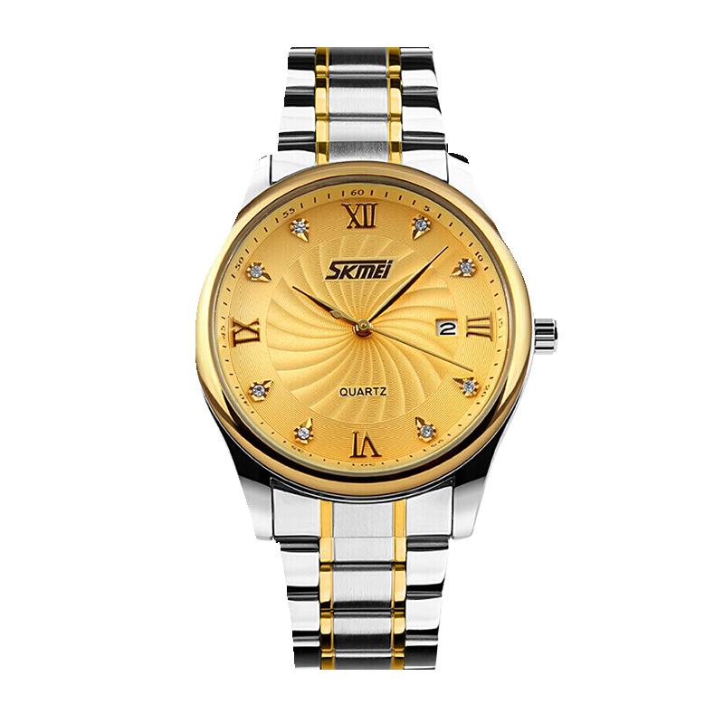 Горячая распродажа Moment Beauty Skmei Fashion Business стальной ремень часы мужские кварцевые часы мужские и женские парные часы