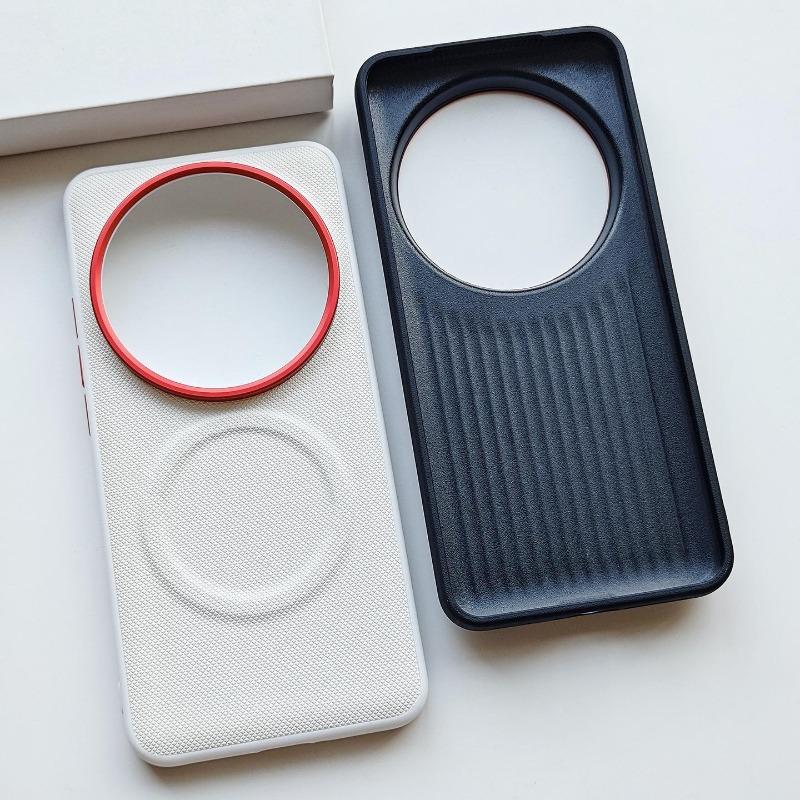 Чехол для Xiaomi 17 15 14 13 Ultra, Магнитный для MagSafe, Матовый, Мелкозернистая кожа, Силиконовая крышка, Ударопрочный, Нескользящий бампер