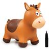 MUKI Ride-On Animal Hopping Horse with Air Pump, Birthday Gift for Kids and Toddlers, Ages 3, 4, and 5 (Curry Beef)