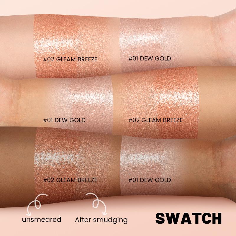 Многофункциональный увлажняющий жидкий хайлайтер Жидкие румяна Тени для век Блеск для губ Осветляет губы и щеки Многофункциональный жидкий контуринг