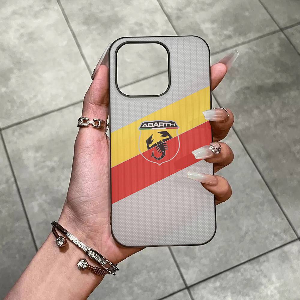 A-AbarthS-S ЛОГОТИП Мягкий Гофрированный Прозрачный Чехол Для Телефона Для IPhone 17 15 16 11 12 13 14 Pro Max Plus Pro