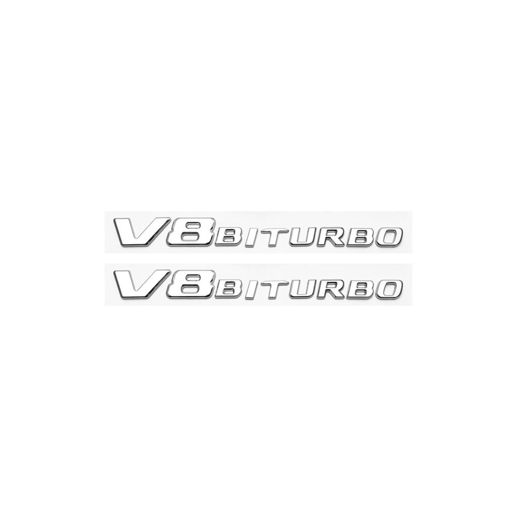3D Chrome Black Letters C63s V8 Biturbo ABS Emblem for Mercedes Benz AMG C63s Coupe Car Side Fender Trunk Nameplate Logo Sticker