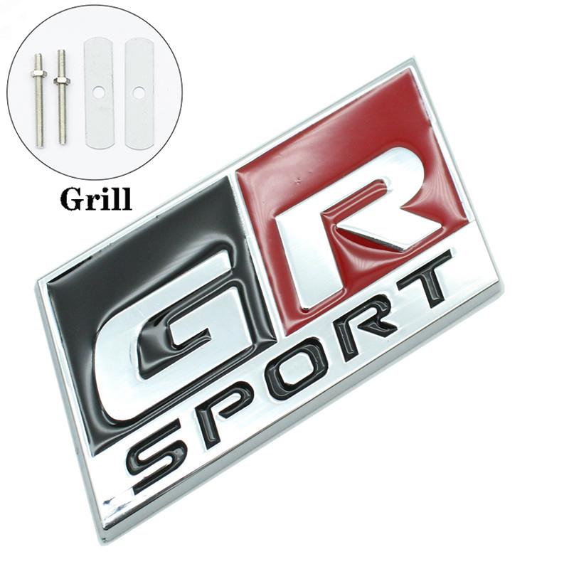 3D GR Sport Logo Car Decal Front Hood Grille Emblem Badge Sticker For Toyota HV YARiS RZ RC RS Prius Lexus Harrier GRMN Stickers