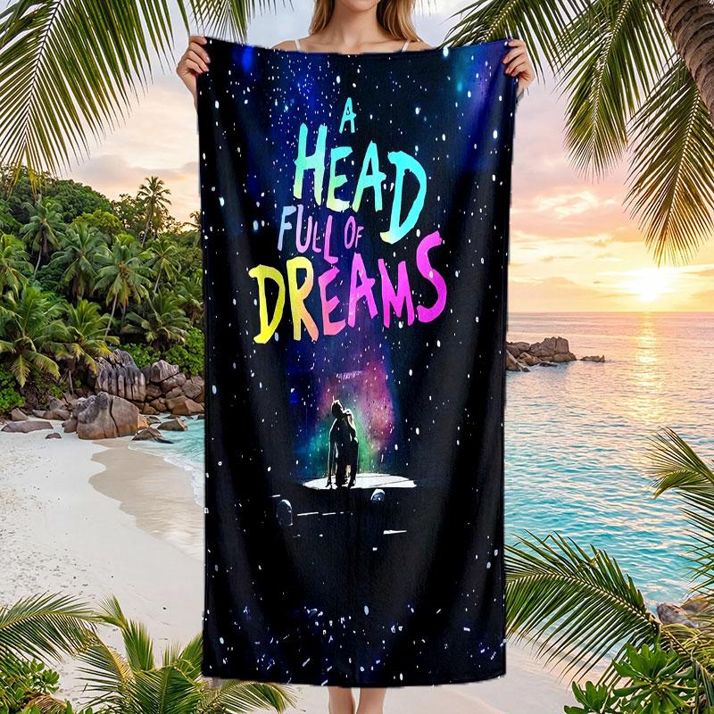 Large Beach Towel Quick Dry Absorbent Towel For Beach IndoorColdplay