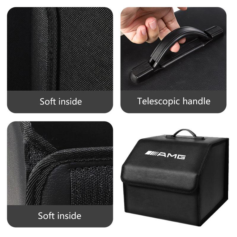 Car Trunk Organizer Box For Mercedes Benz AMG A B C E G CLA W211 W203 W204 Large Capacity Folding Stowing Tidying Storage Bag