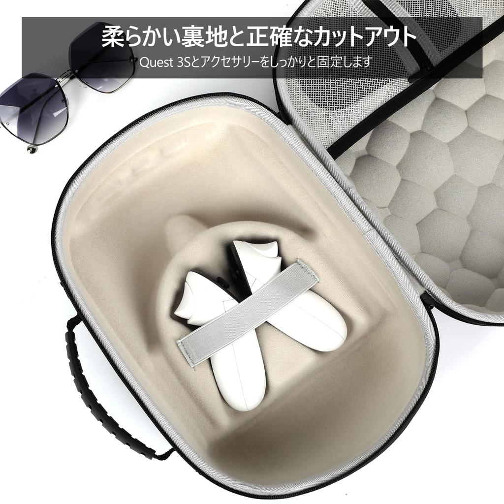 Growalleter Meta Quest 3 Case Meta Quest Storage Bag Accessory Case for Quest Portable Hard Case to Safely Carry VR Experiences 3S/Quest 3S/3