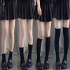 Женские черные и белые высокие носки до колена Чулки Школьные JK японского стиля Чулки до бедра Лолита Кавайные Милые Мягкие носки