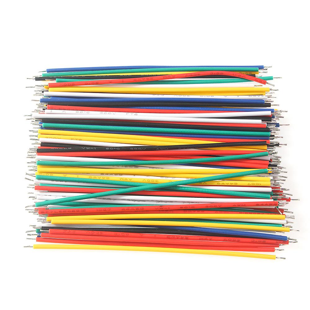 120 шт. высококачественных электронных проводов, 6-цветный комплект перемычек для самостоятельной сборки электроники, набор луженых проводов 24AWG, кабель для печатных плат и макетных плат