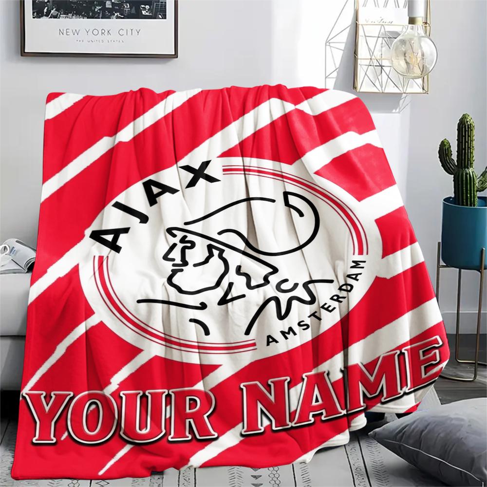 1PC Custom Name AJAX Patterned Flannel Blanket Suitable For All Seasons for Home Decor Warmth and Comfort Gifts Holiday Present