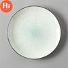 Japanese Style 8 Inch Ceramic Under Glazed Vegetable Dinner Plate Simple Dessert Plate Household Small Steak Dish Food Container