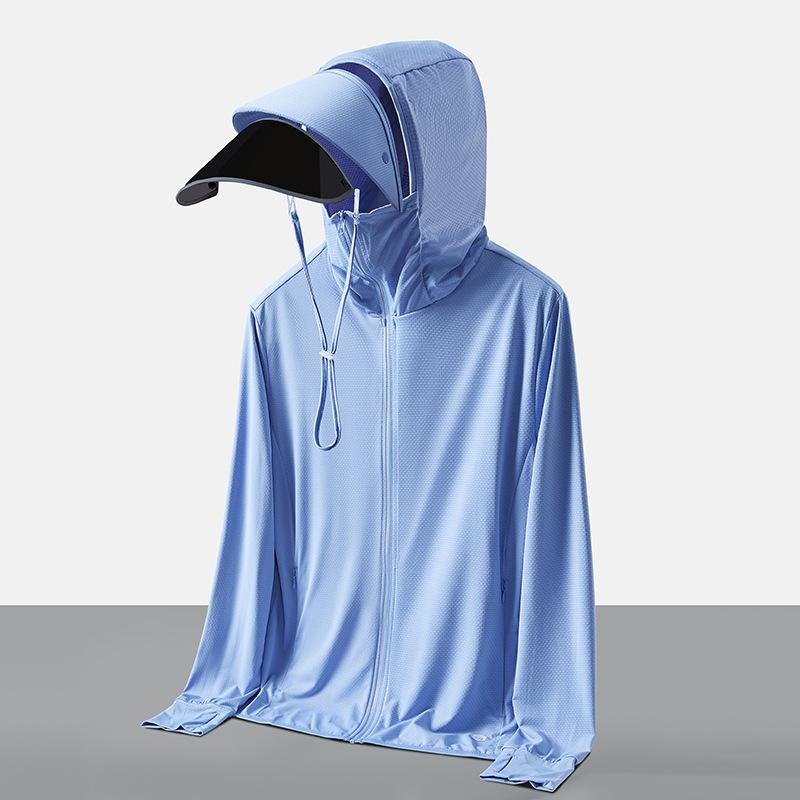 Sunscreen clothing women's summer light and breathable large brim sunscreen clothing outdoor UV protection cycling skin clothing jacket