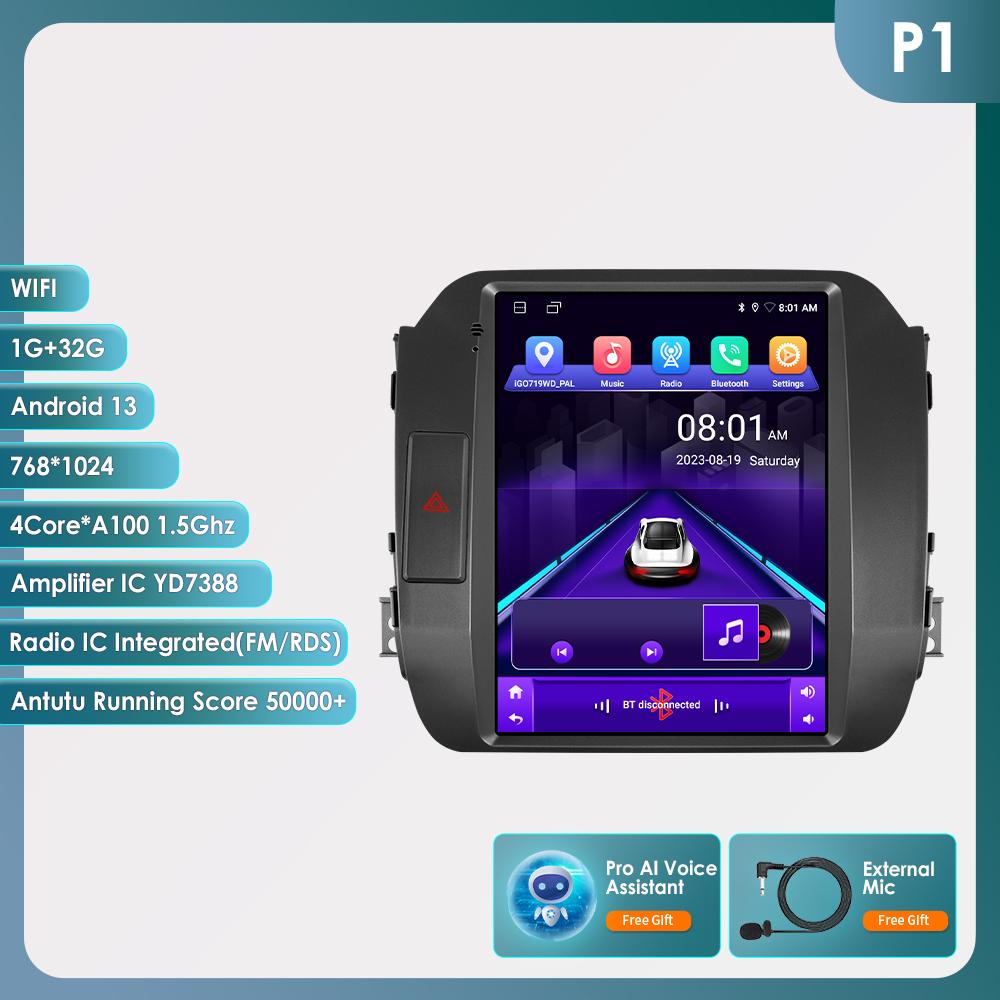 OSSURET Android 13 Car Radio for KIA Sportage 3 Carplay 2011 - 2016 Car Stereo Multimedia Video Player GPS 9.7 Inch Vertical Screen SWC BT RDS FM Mic