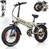 Vélo électrique VARUN S20-1 - Batterie 48 V 13 Ah - Autonomie de 100 km - Avec suspension avant - pliable 20 pouces -Pneus larges