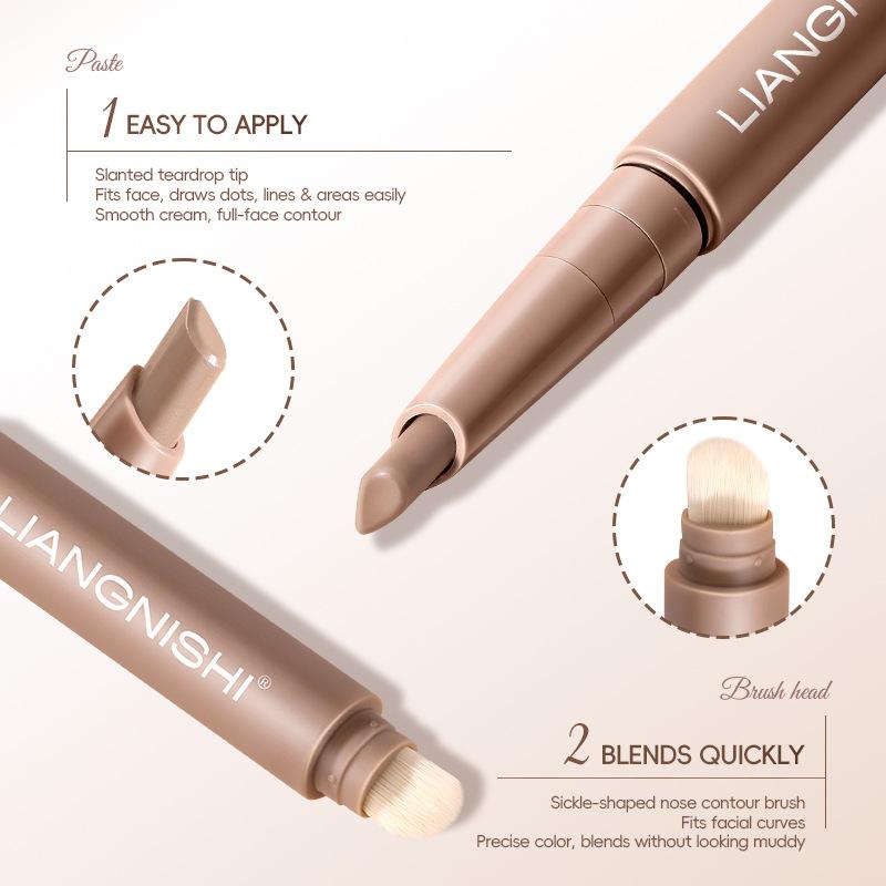 LIANGNISHI Double-Ended Contour Stick Highlighting Concealer Long-Lasting Makeup