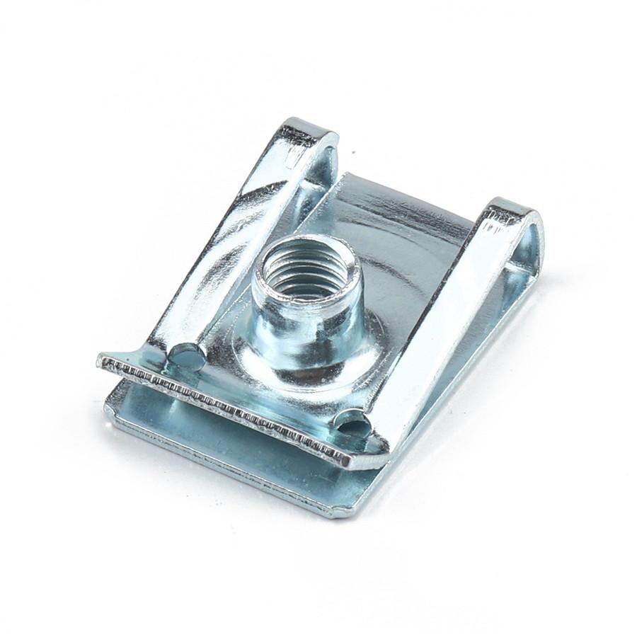 50pcs Boxed M5 U-type Clips Car Auto Panel Trim Fastener Screw Captive Nut Clamp