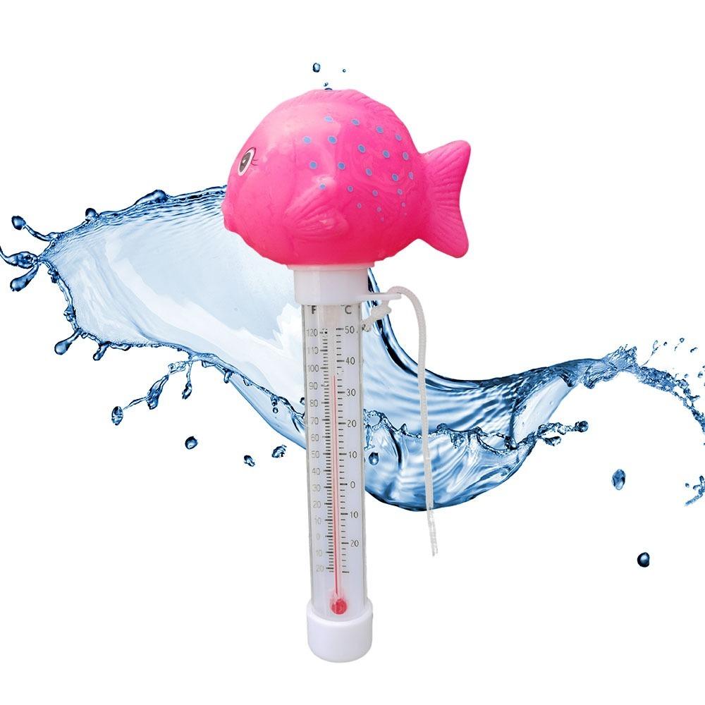 PVC Pool Water Temperature Meter Floating Waterproof Swimming Pool Thermometer Cartoon Animals Accurate Thermometer Swimming