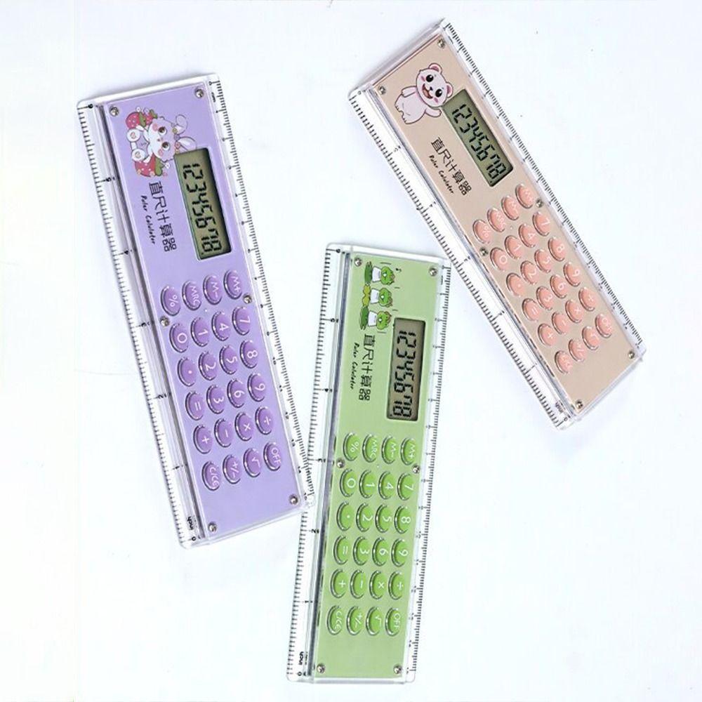8 Digit Students Measuring Ruler Ultra-thin Stationery Drawing Tool  School Supply