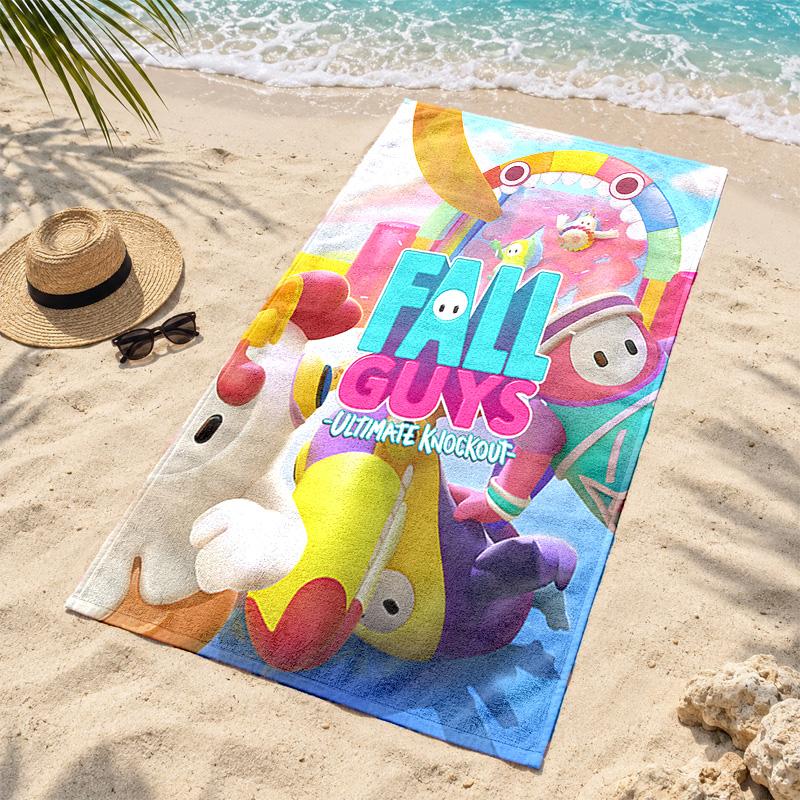 Fall guys Microfiber Beach Towel Quick Dry Sand Free Lightweight Beach Towels for Travel Swimming Camping