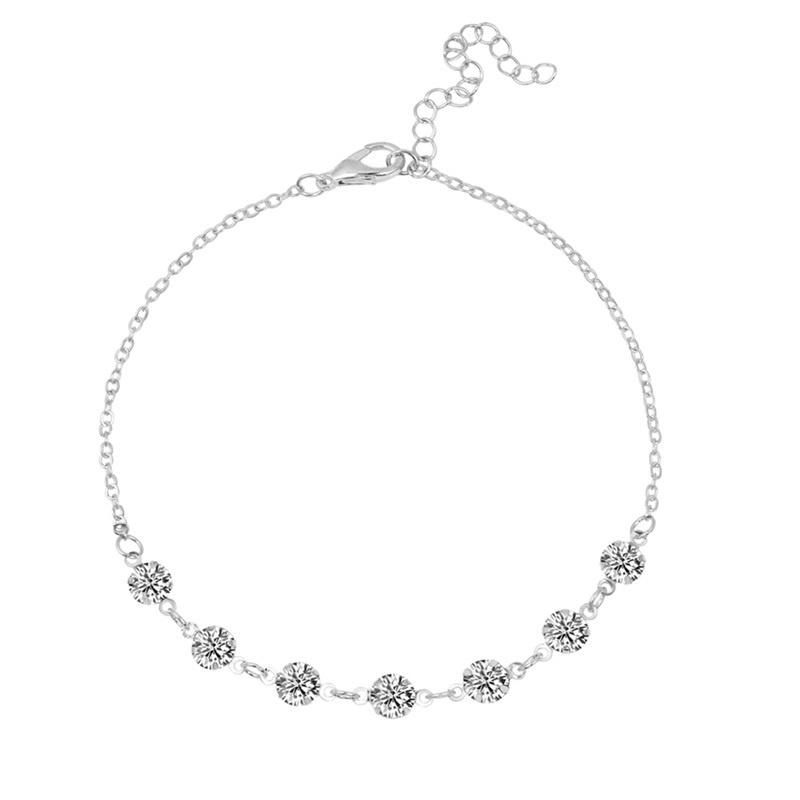 Beach Gold Silver Color Crystal Alloy Anklet Anklets Bracelets Female Hot Summer Foot Chain Jewelry