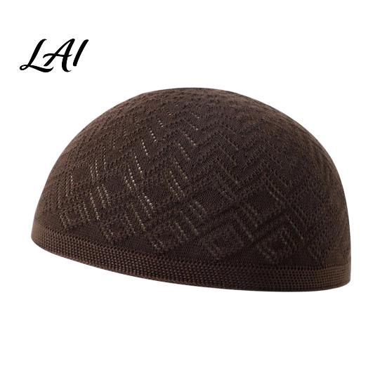 Comfortable Non Slip Cap Open-Knit Turkish Cap Breathable Lightweight Soft Mesh Hat Ethnic Daily Accessory Style Retro Elastic Headwear for Men And