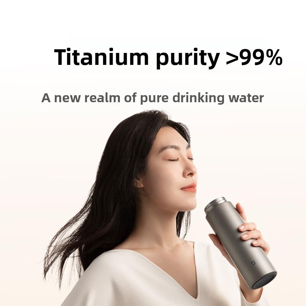 Xiaomi Термокружка Mijia Titanium TI2, 350 мл / 480 мл, из чистого титана, с двойными стенками, вакуумная фляга для кофе, чая, путешествий