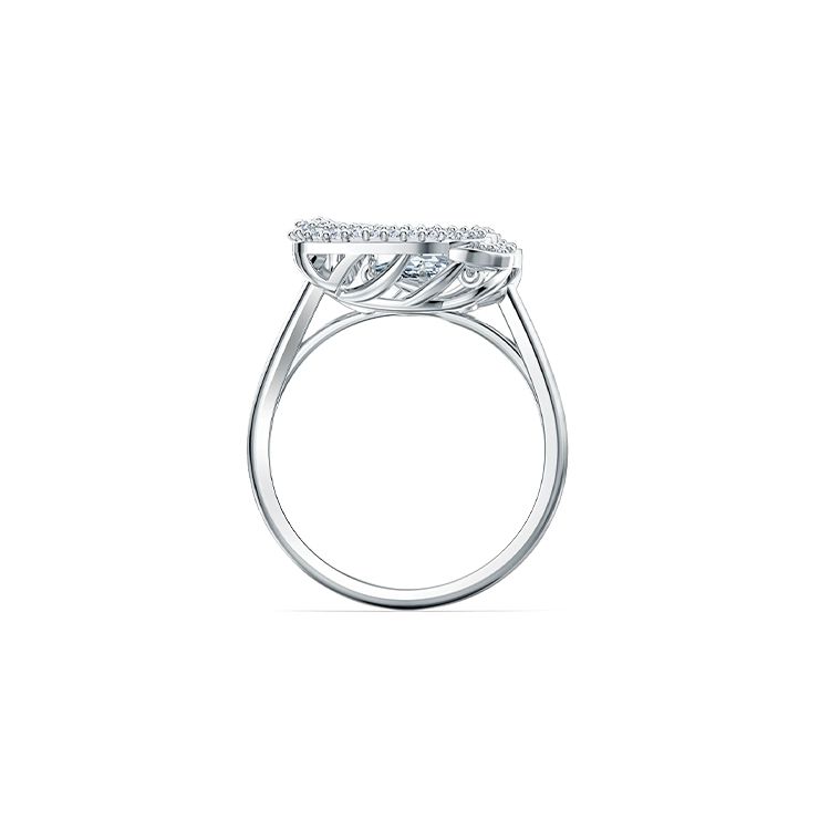 Swarovski Кольцо с инкрустацией кристаллами 'Танцующий лебедь' Женские кольца Белый 5534842+5520712+5534843