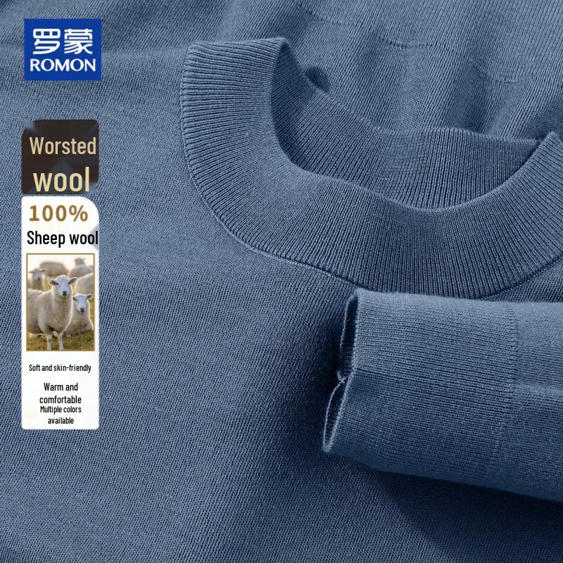 ROMON Men's 100% Wool Thermal Knit Sweater