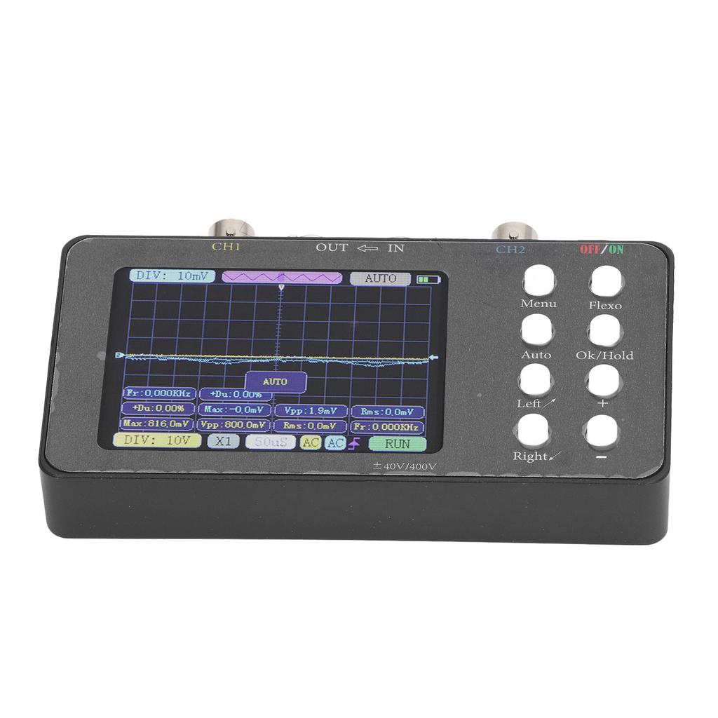 Цифровой осциллограф, 2-канальный портативный генератор сигналов, полоса пропускания 2 МГц, частота дискретизации 50 млн, ЖК-дисплей 3,2 дюйма