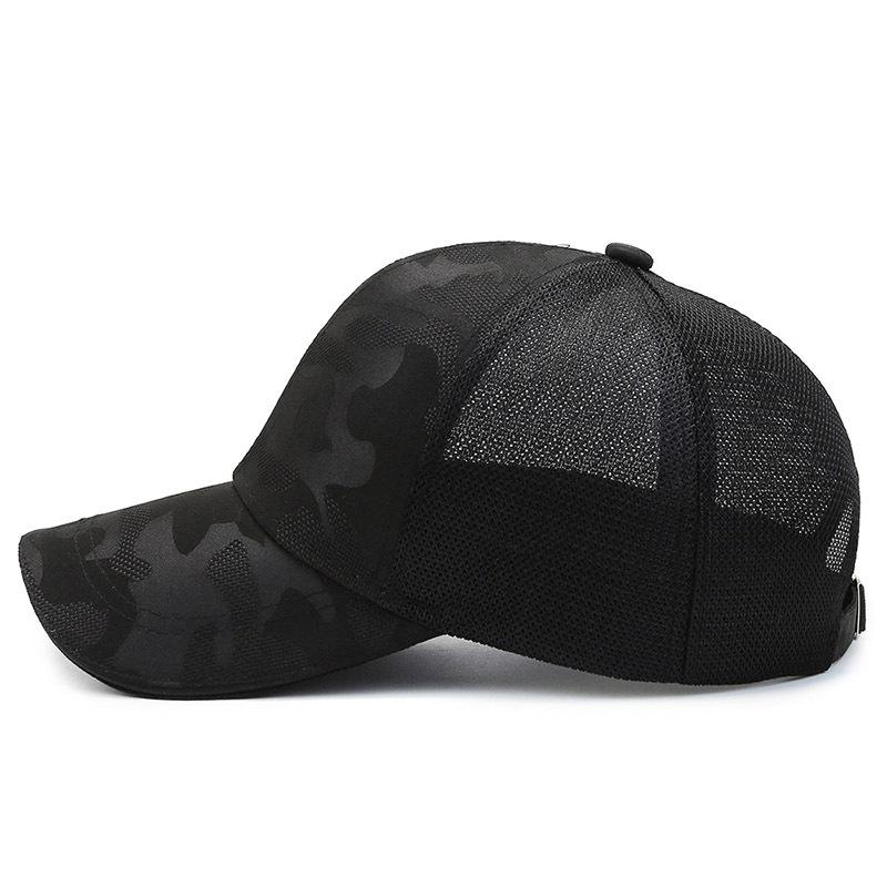 Mesh Baseball Cap Men's Summer Quick Drying Lightweight Breathable Mesh Cap Big Head Circumference Duckbill Cap Outdoor Sun Hat Sun Hat