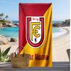 Union Berlin FC Personalized Printed Beach Towel Soccer Logo Support Custom Name Text Absorbent Towel For Sport Travel Special Gift