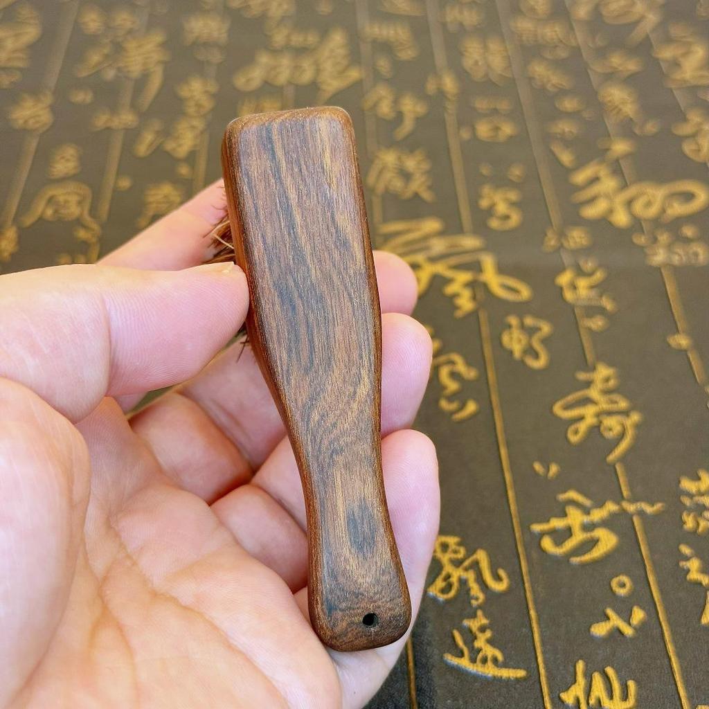 Mini Boar Bristle Brush with Purple Sandalwood and Walnuts