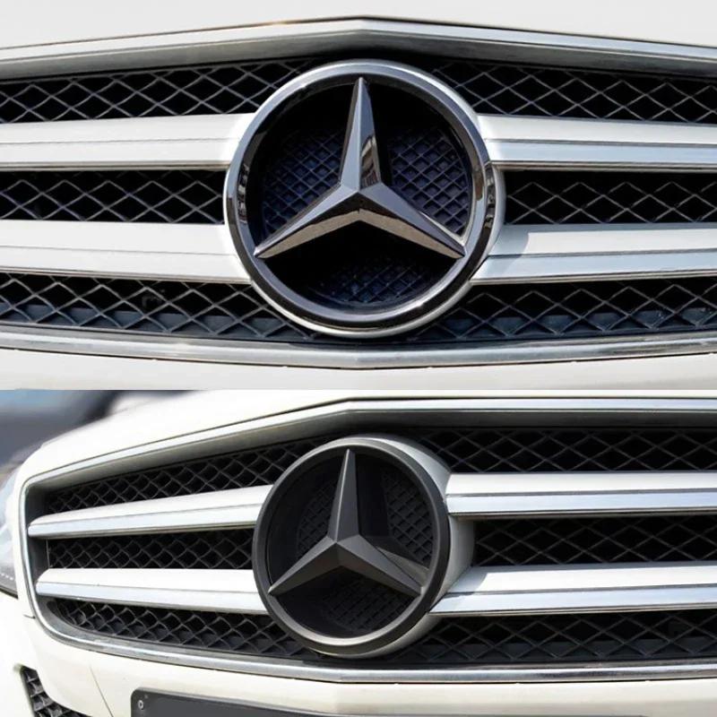UOVMP1 C200 E300 Hot 2026 New For Benz ABS Car Front Grille Badge Decal Cover Emblem for Mercedes Benz W204 W205 W210 W211 W212 W213 C