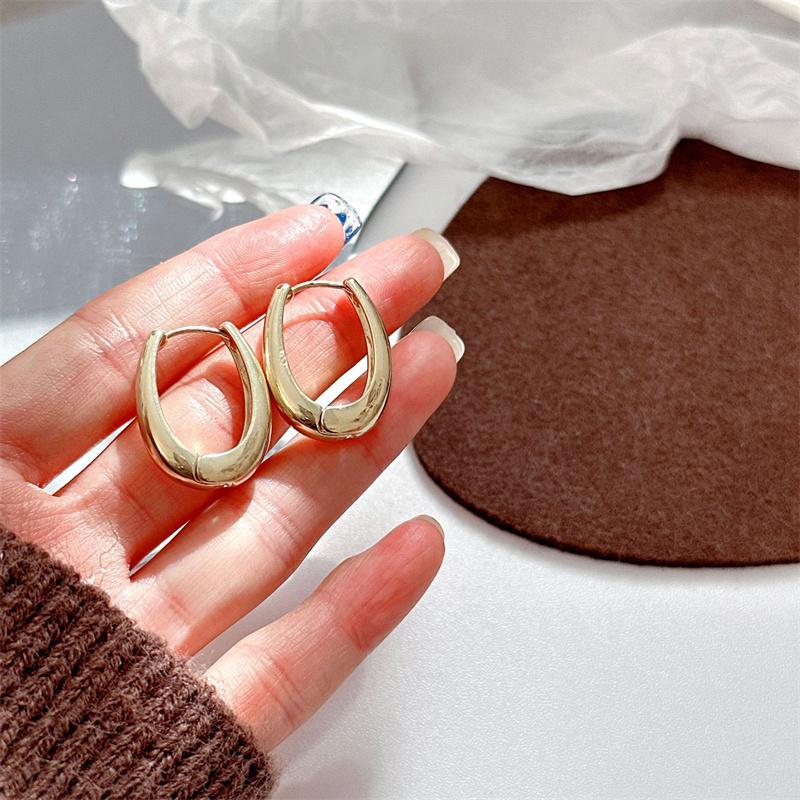 Новые модные геометрические металлические серьги-кольца для женщин, модные ювелирные аксессуары, нежные серьги для вечеринки