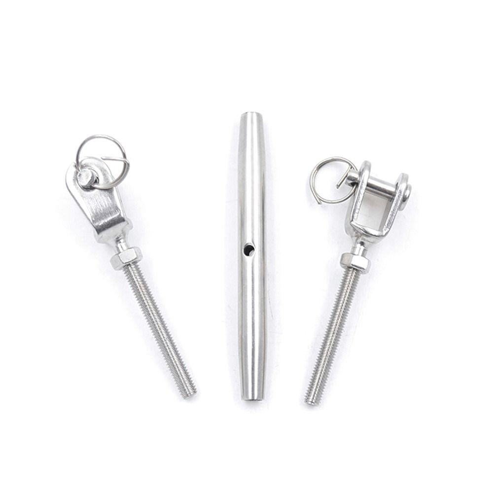 Screw Closed Body Marine Rigging 304 Stainless Steel Jaw Turnbuckle Bolt Tensioner  Steel Wire Rope