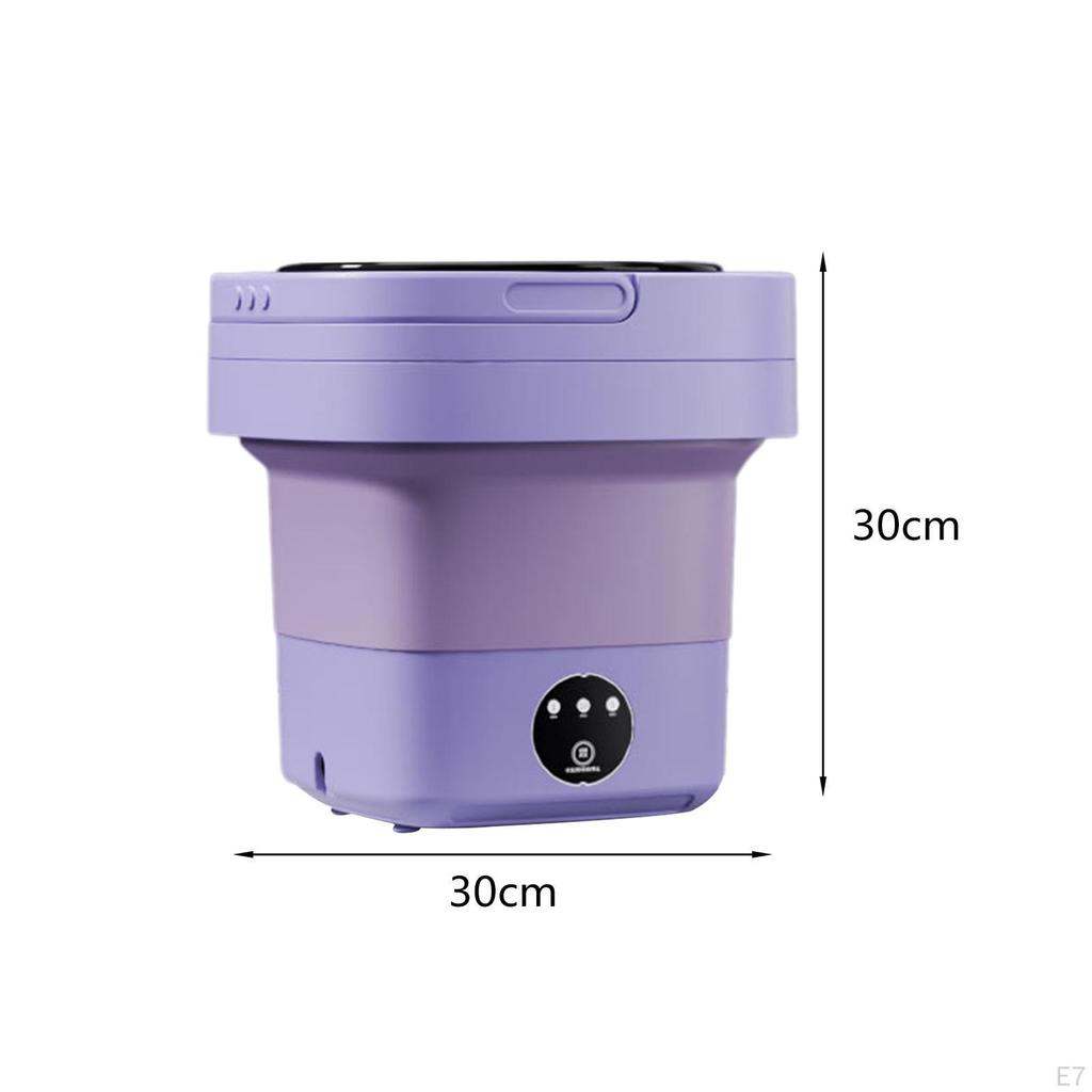 Foldable Mini Washing Machine 6.5L 3 Models Powerful for Travel Dorm Laundry Green