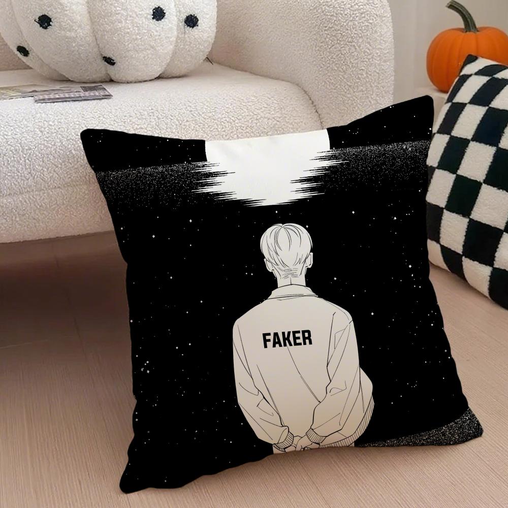 Модный современный L-Lol T-T1 F-Faker Чехол для подушки-подушки Чехол для декоративной подушки Скрытая пуговица Прочный полиэстер Подушка для стула