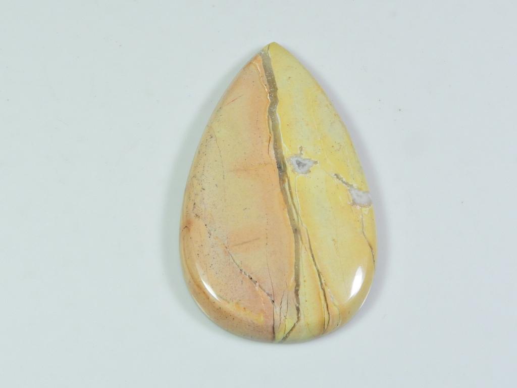 AA++ 58Cts. Natural Maligano Jasper Pear Cabochon Loose Gemstone 27X46X05MM ET-153