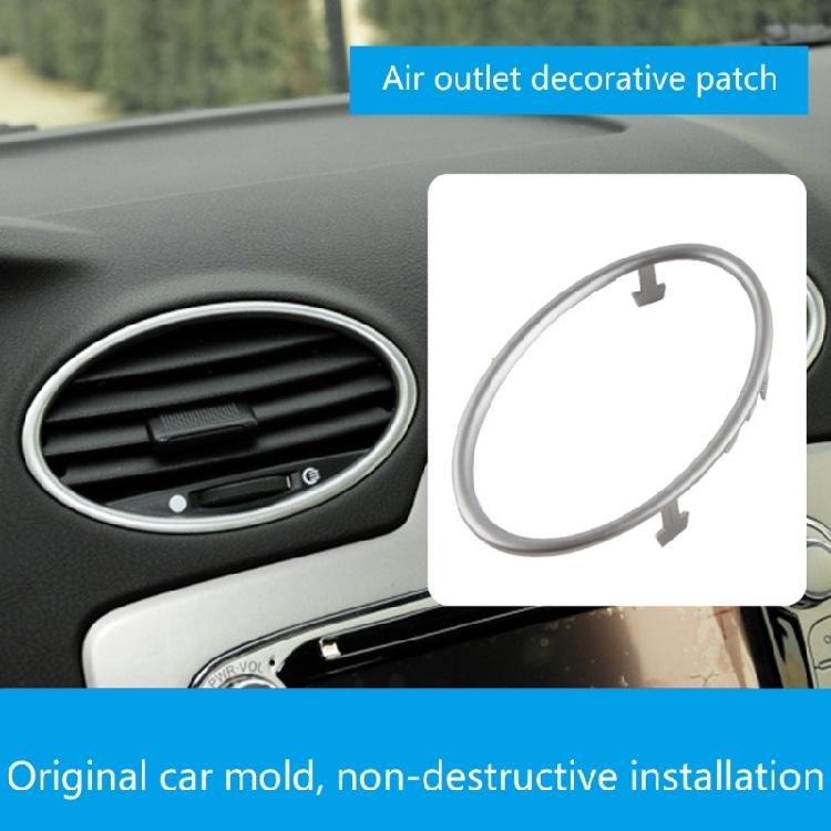 Air Conditioning Trim Outlet Decoration Vent Trim Circle Sticker for Automotive Stylish, Car Styling Visual Appeal 4pcs