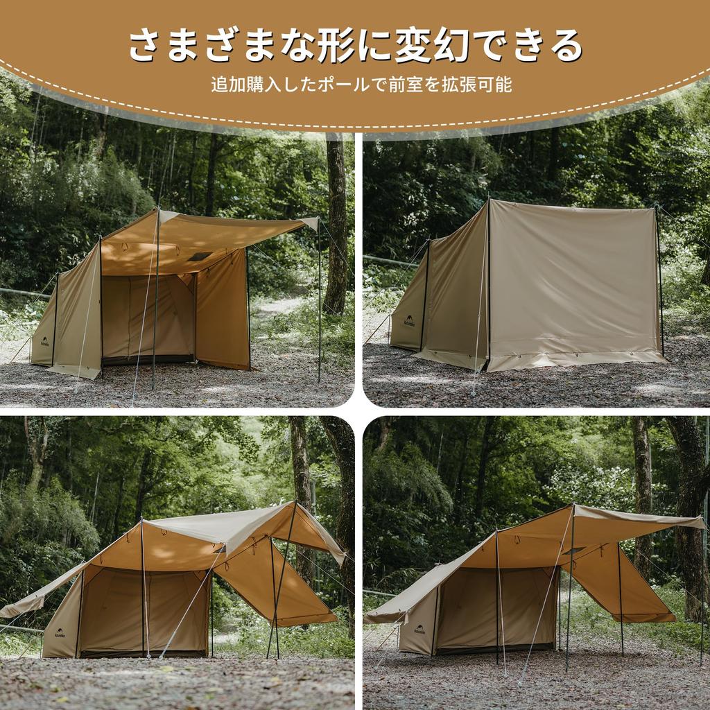 Naturehike Official Shop Pup Tent TC Gunmaku Solo Can для 1 человека с внутренней частью, подходит для 4 сезонов, боковая панель, пол, кемпинг, открытый, огнестойкий