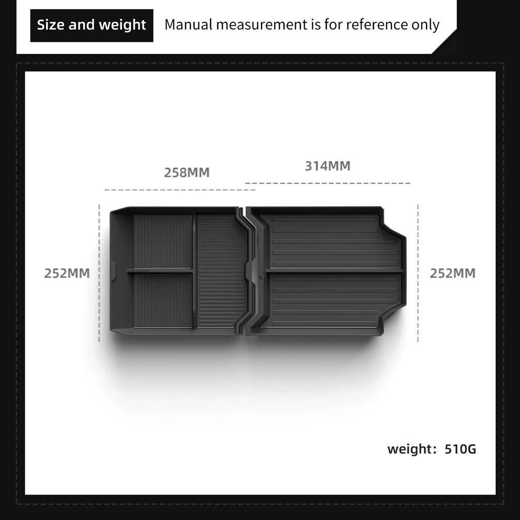 Center Console Lower Storage Box for Tesla Cybertruck 2025 2025 Car Accessories Drinks Holder Tray Organizer Tidying