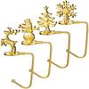 Stockings Clip Christmas Sock Hook Elk Snowflakes Snowman Shaped Desk Side Hook  New Year