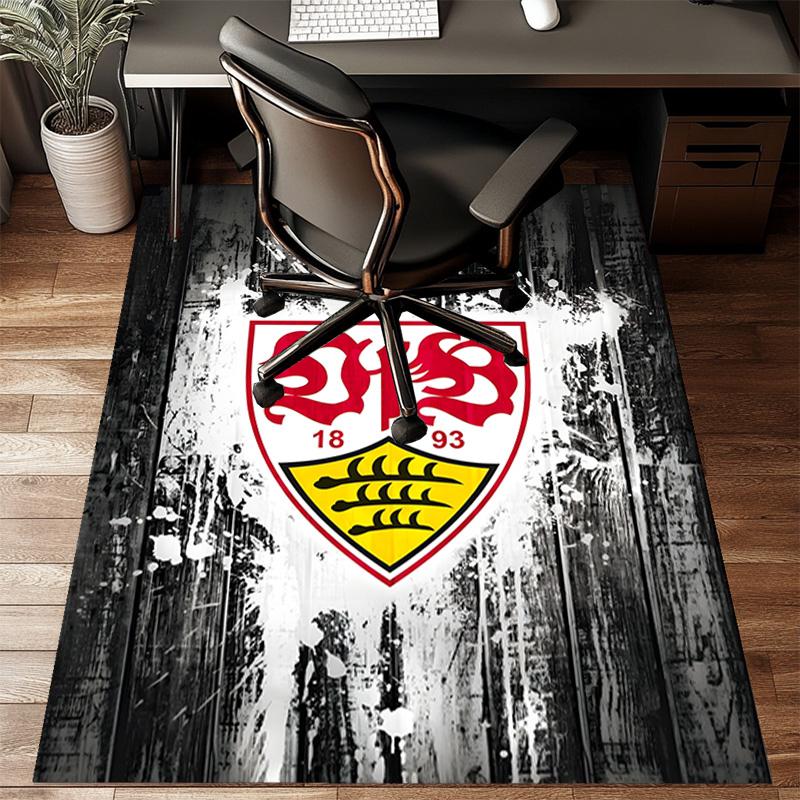Vfb Fc Crest Printed Office Carpet Chair Cushion Entryway Rug, Rugs for Living Room, Bedroom Christmas gifts