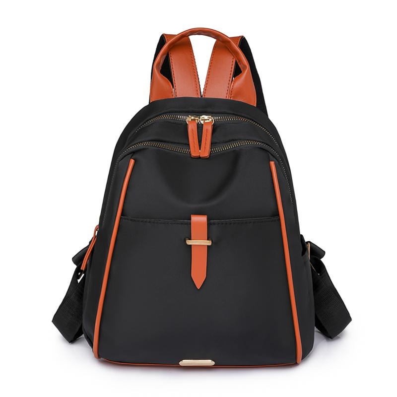 Leisure High Capacity New Women's Backpack Fashionable Color Blocking Nylon Shoulder Bag Commuter Travel Women's Backpack